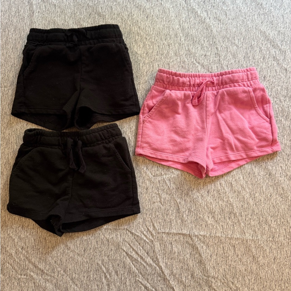 Toddler Cat & Jack Black & Pink Shorts 2T Bundle